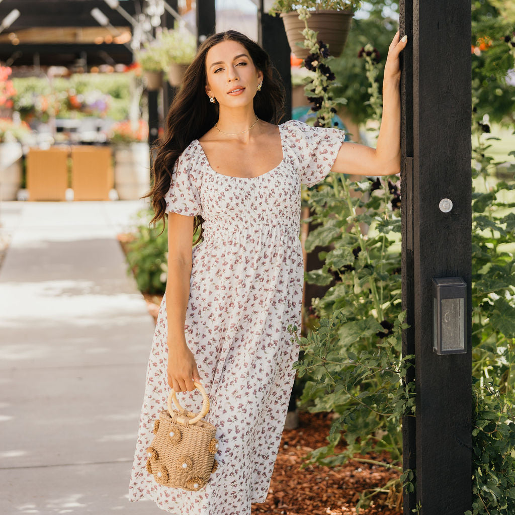 MILEY MIDI DRESS - WILD PLUM VINE