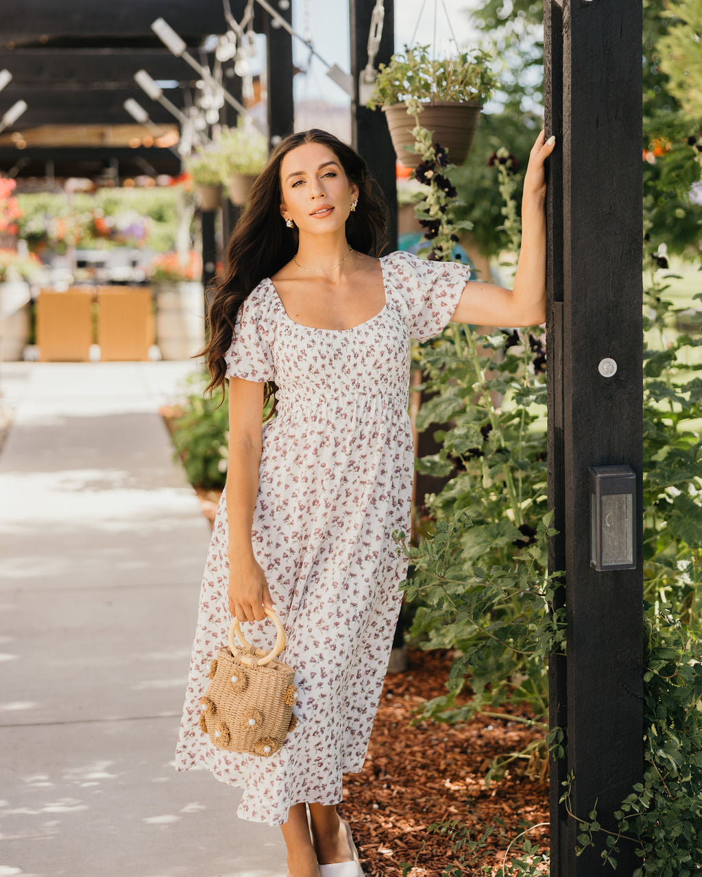 MILEY MIDI DRESS - WILD PLUM VINE