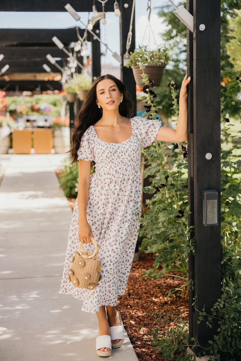 MILEY MIDI DRESS - WILD PLUM VINE