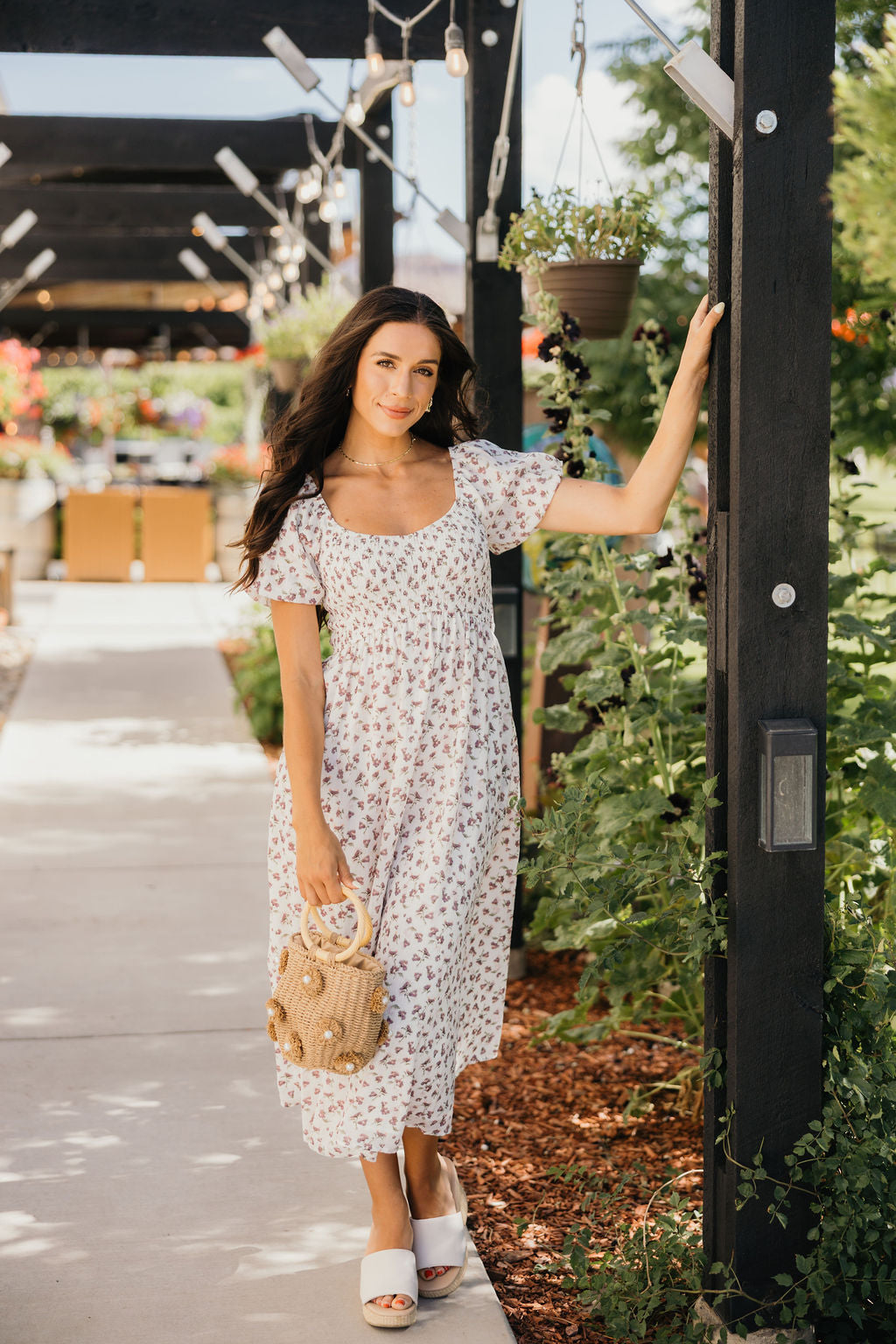 MILEY MIDI DRESS - WILD PLUM VINE