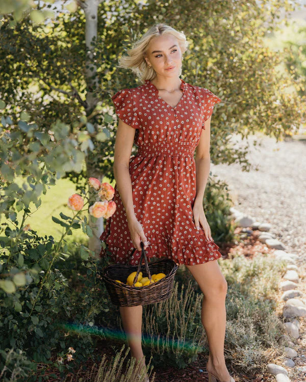 THE FINN PRINTED DRESS - FLOWER POT
