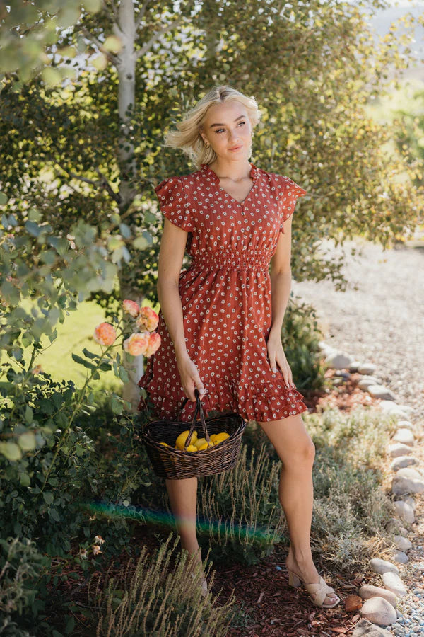 THE FINN PRINTED DRESS - FLOWER POT