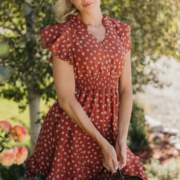 THE FINN PRINTED DRESS - FLOWER POT
