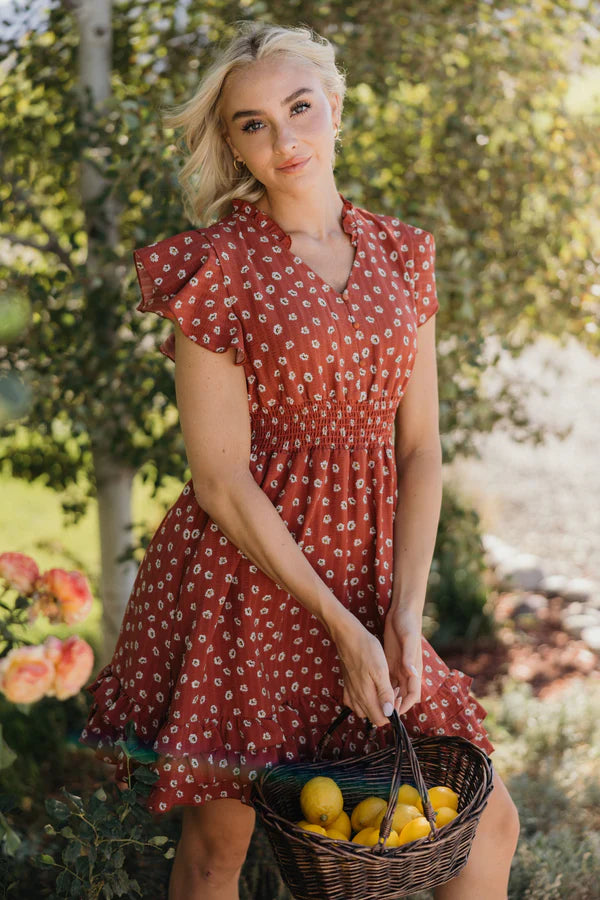 THE FINN PRINTED DRESS - FLOWER POT