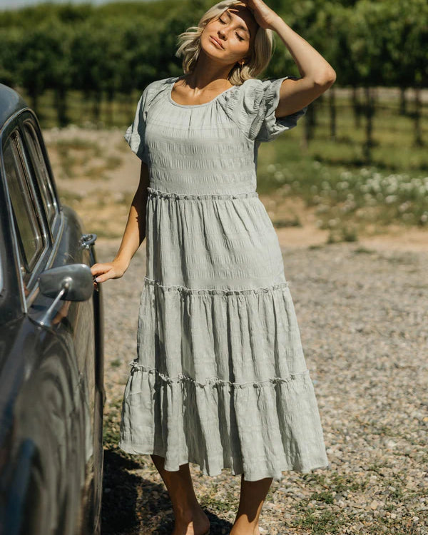 THE SERENA MIDI DRESS - MINT JULEP