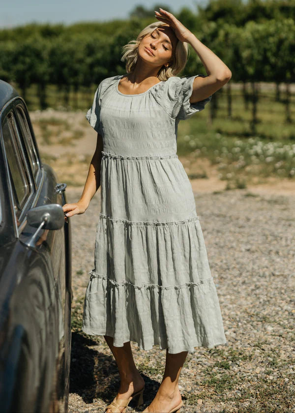 THE SERENA MIDI DRESS - MINT JULEP