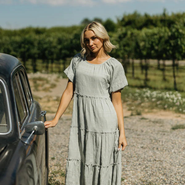 THE SERENA MIDI DRESS - MINT JULEP