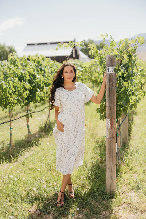 THE SERENA PRINTED MIDI DRESS - ENDLESS DAY
