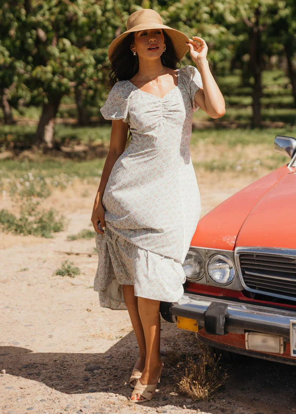 HAWTHORNE MIDI DRESS - PALE PISTACHIO