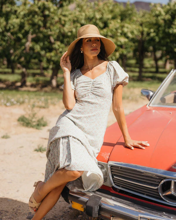 HAWTHORNE MIDI DRESS - PALE PISTACHIO