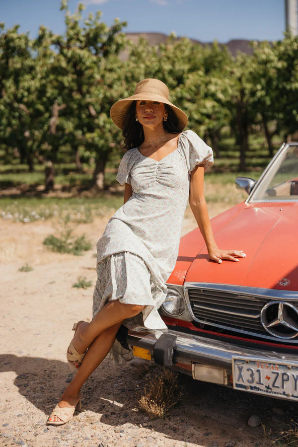 HAWTHORNE MIDI DRESS - PALE PISTACHIO