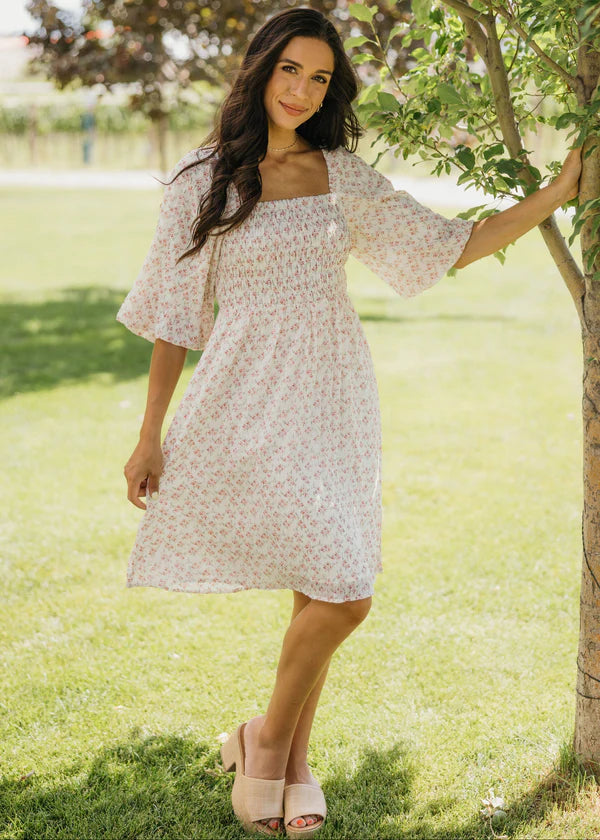 THE SCOTLYNN DRESS - RED RADISH