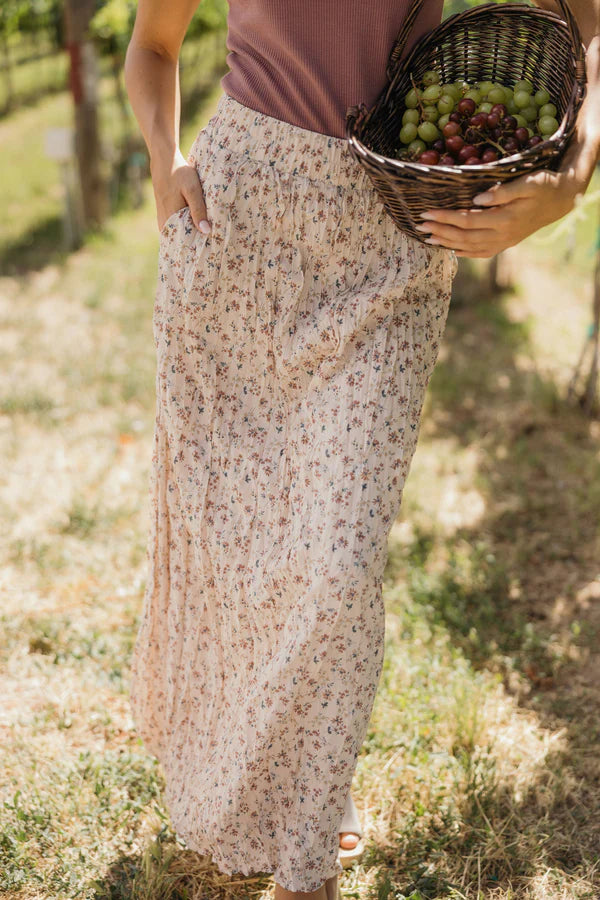 THE MAXI SKIRT - SUNBAKED DAHLIA