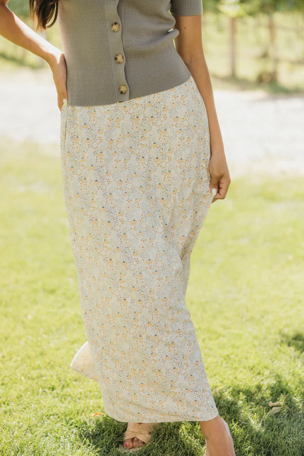 THE MIDI SLIP SKIRT - LEMONLEAF