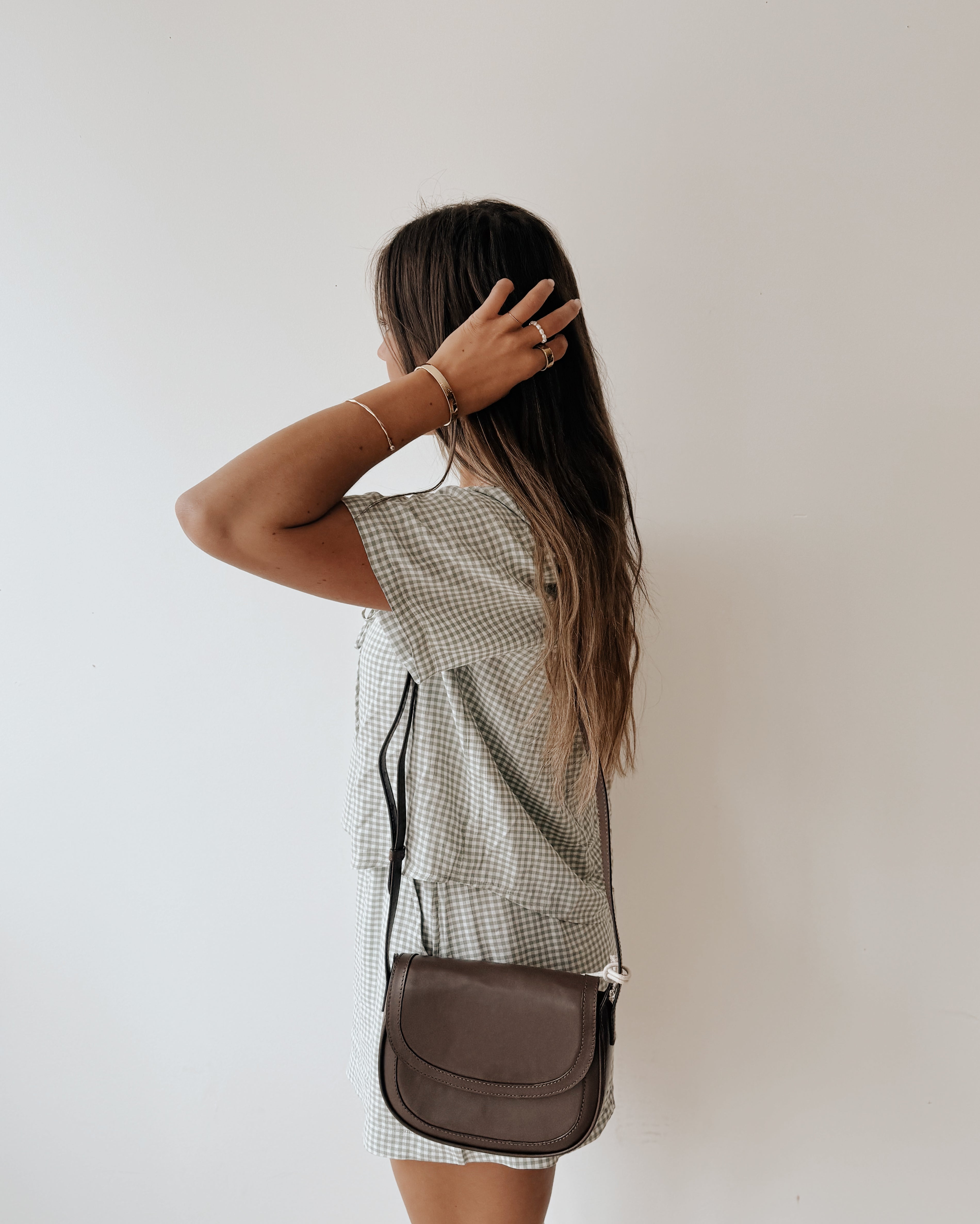 RISA JONES CROSSBODY BAG - BROWN