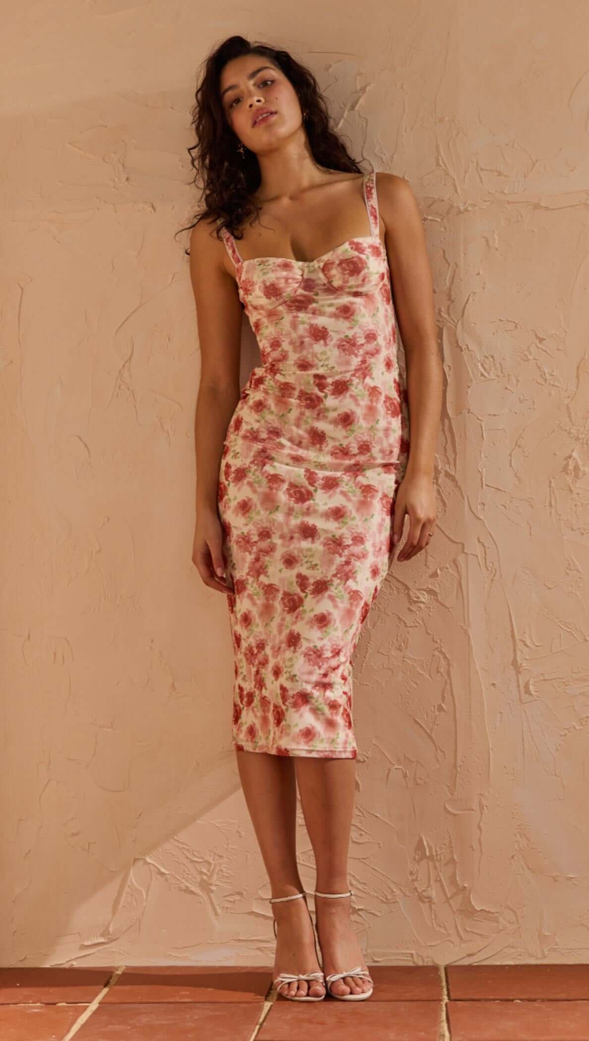 MP CAMILLE BUSTIER DRESS - PINK FLORAL