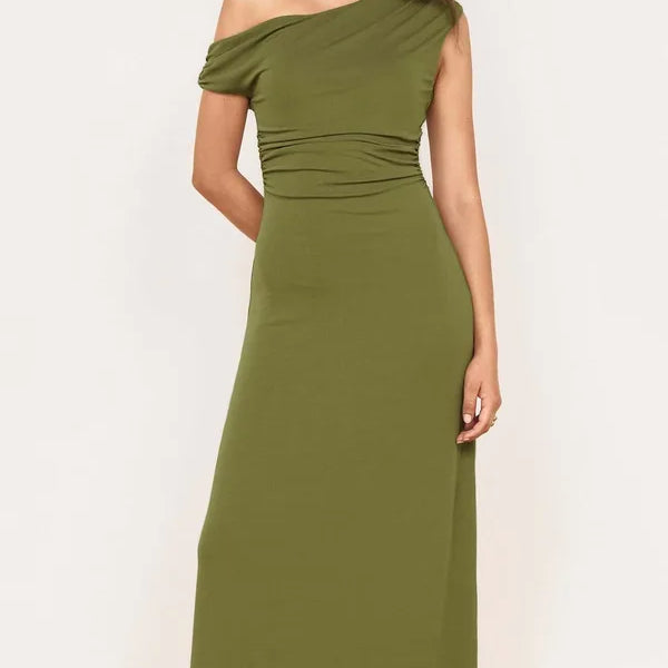 MINKPINK ASTER MESH DRESS - KHAKI