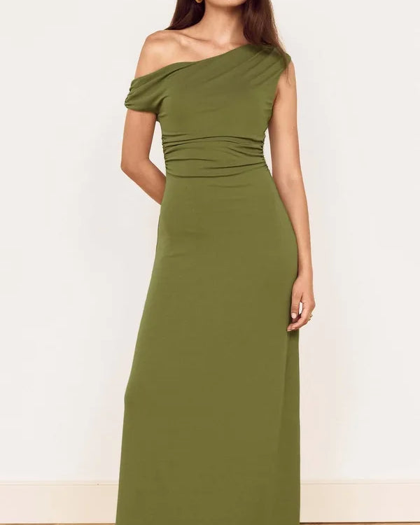 MINKPINK ASTER MESH DRESS - KHAKI