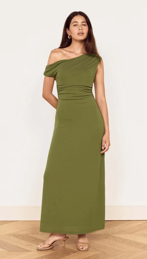 MINKPINK ASTER MESH DRESS - KHAKI