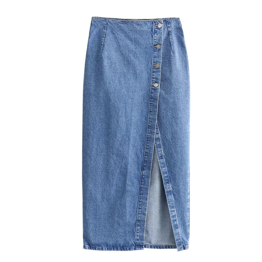 DANILLE DENIM SKIRT - MEDIUM WASH