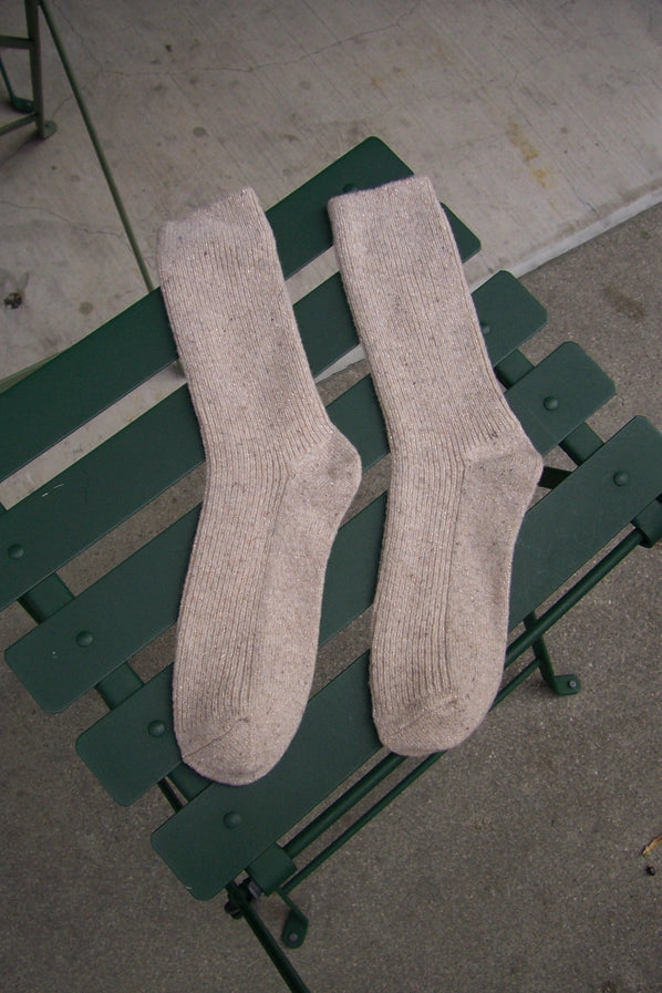 LE BON SHOPPE WINTER SPARKLE SOCKS - CHAMPAGNE