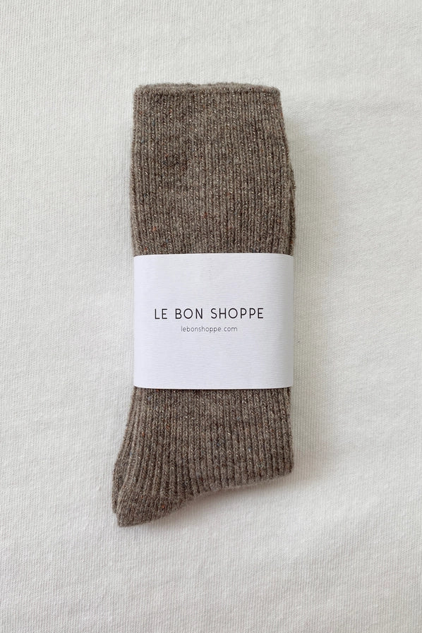 LE BON SHOPPE WINTER SPARKLE SOCKS - NUTMEG