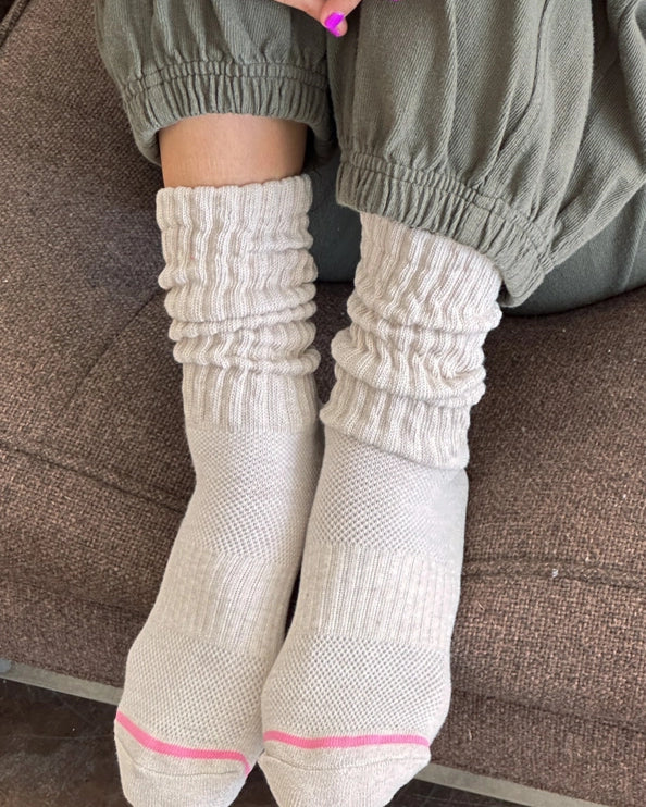 LE BON SHOPPE BALLET SOCKS - OATMEAL