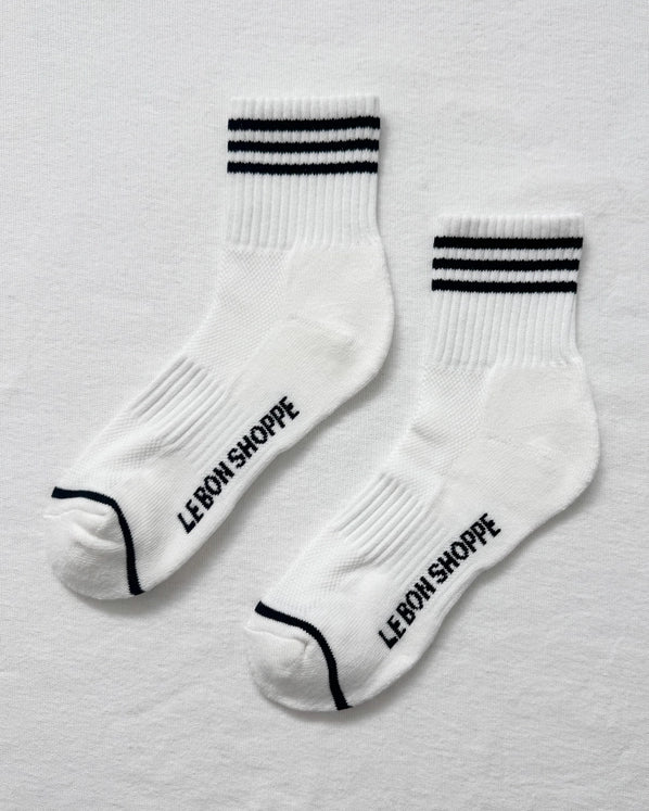 LE BON SHOPPE GIRLFRIEND SOCKS - WHITE