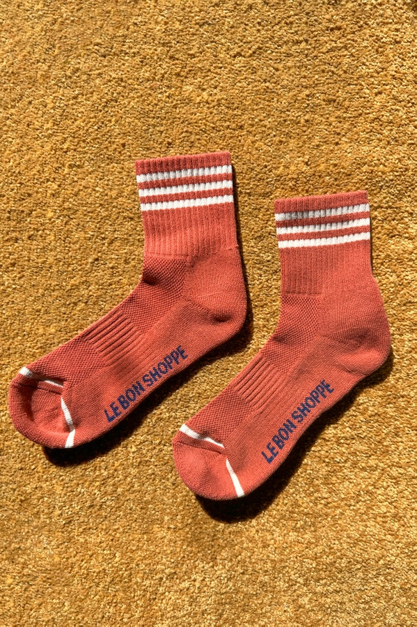 LE BON SHOPPE GIRLFRIEND SOCKS - TERRACOTTA