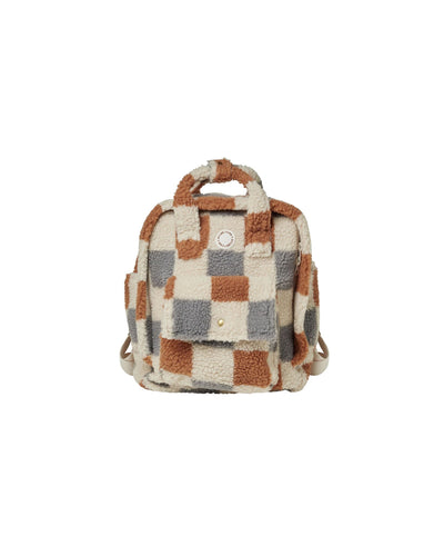 RYLEE + CRU SHEARLING BACKPACK - CHECK