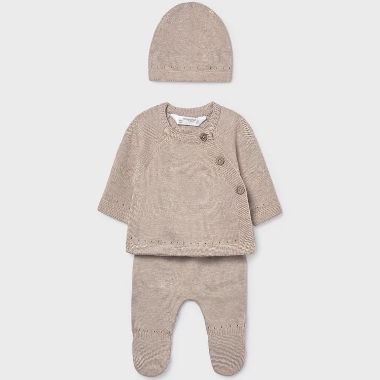MAYORAL 3PC KNIT GIFT SET - DUNE