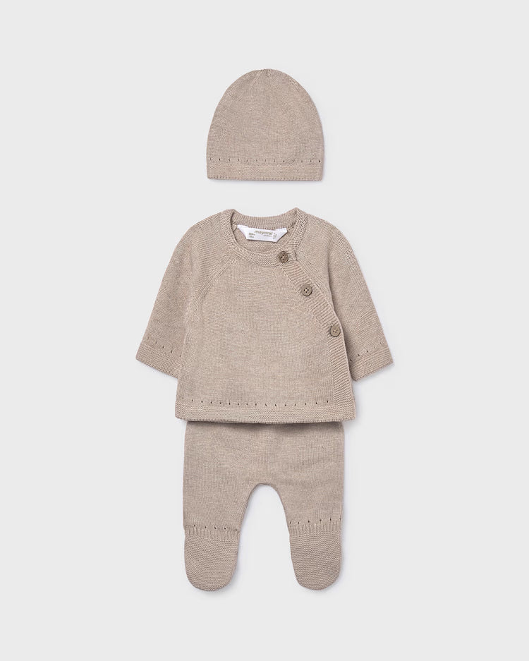 MAYORAL 3PC KNIT GIFT SET - DUNE