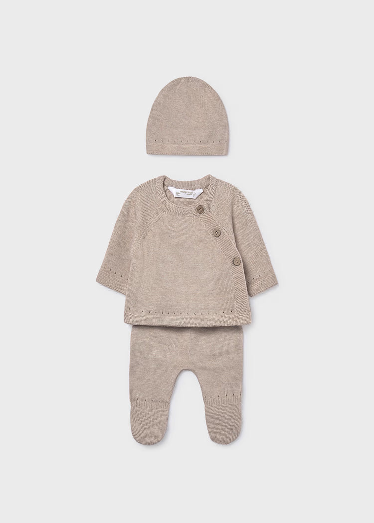 MAYORAL 3PC KNIT GIFT SET - DUNE