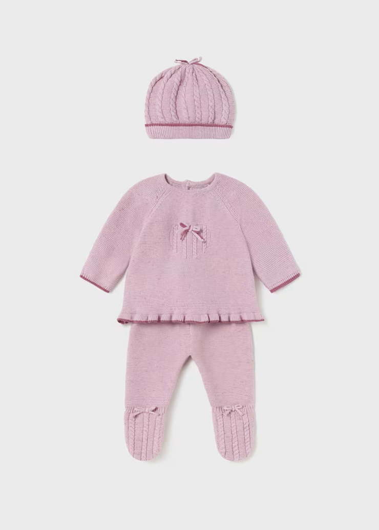 MAYORAL 3PC KNIT SET - VIOLET