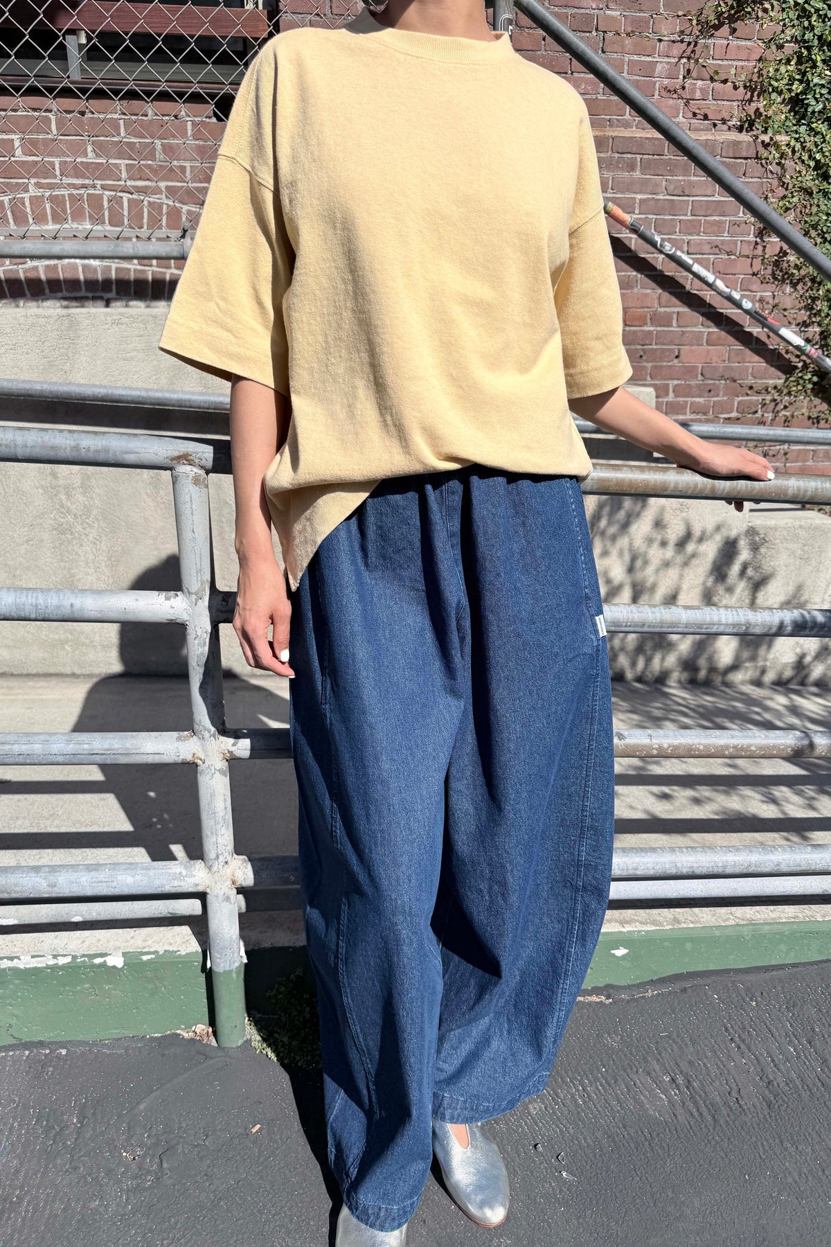 LE BON SHOPPE PARACHUTE PANTS - DENIM BLUE