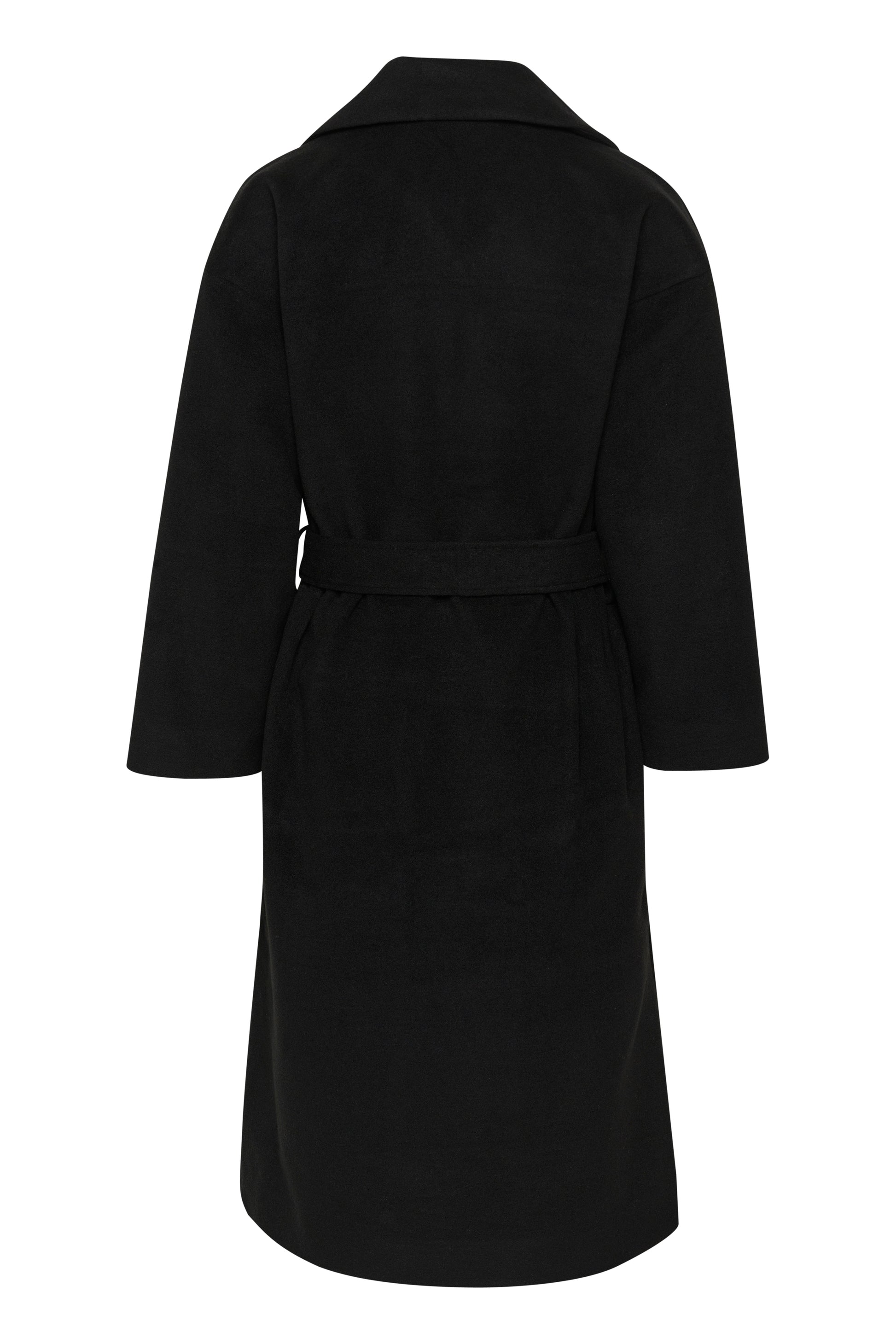 SOAKED RUBIE BELTED COAT - BLACK