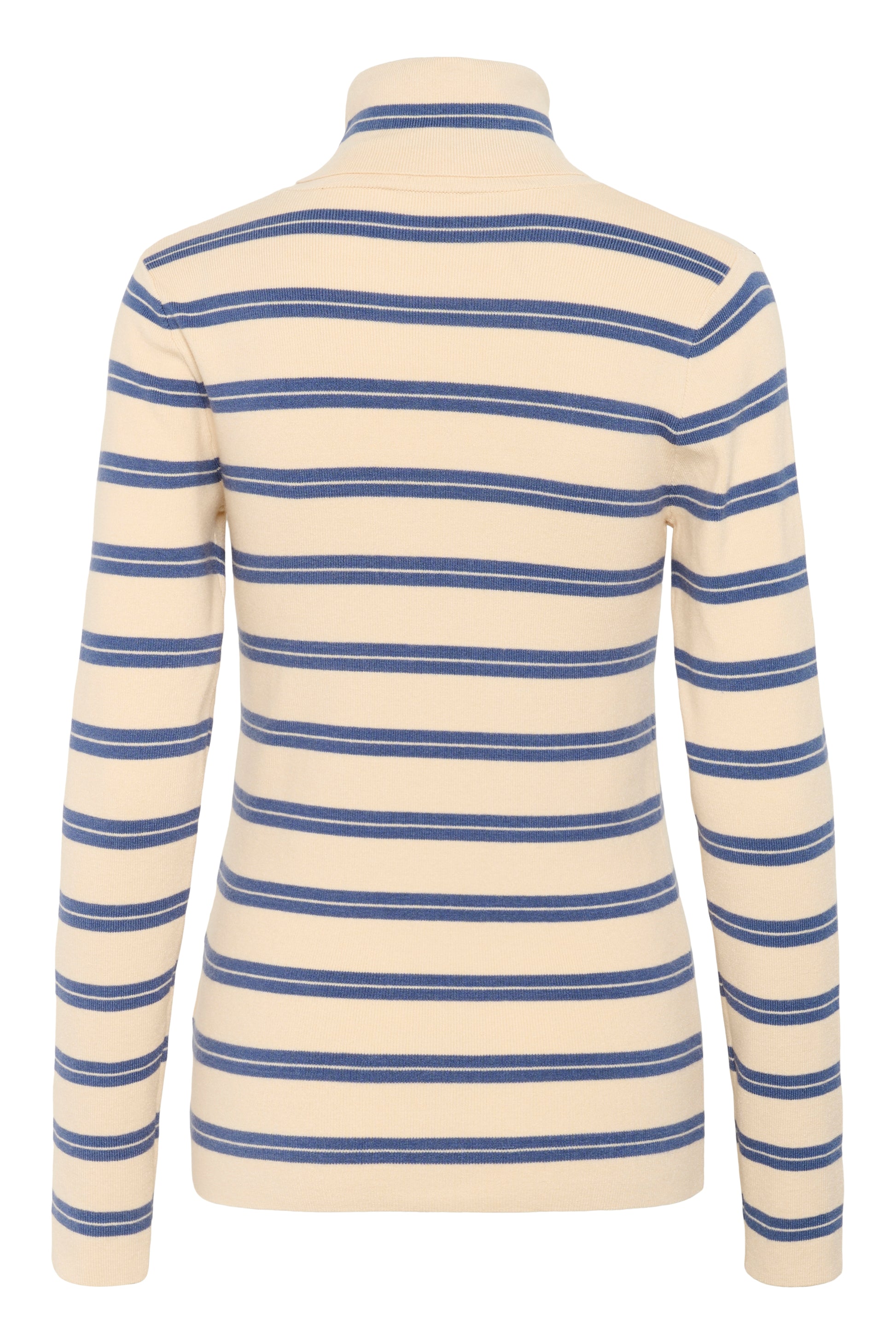 SOAKED SPINA STRIPED ROLLNECK - DOESKIN W BIJOU BLUE