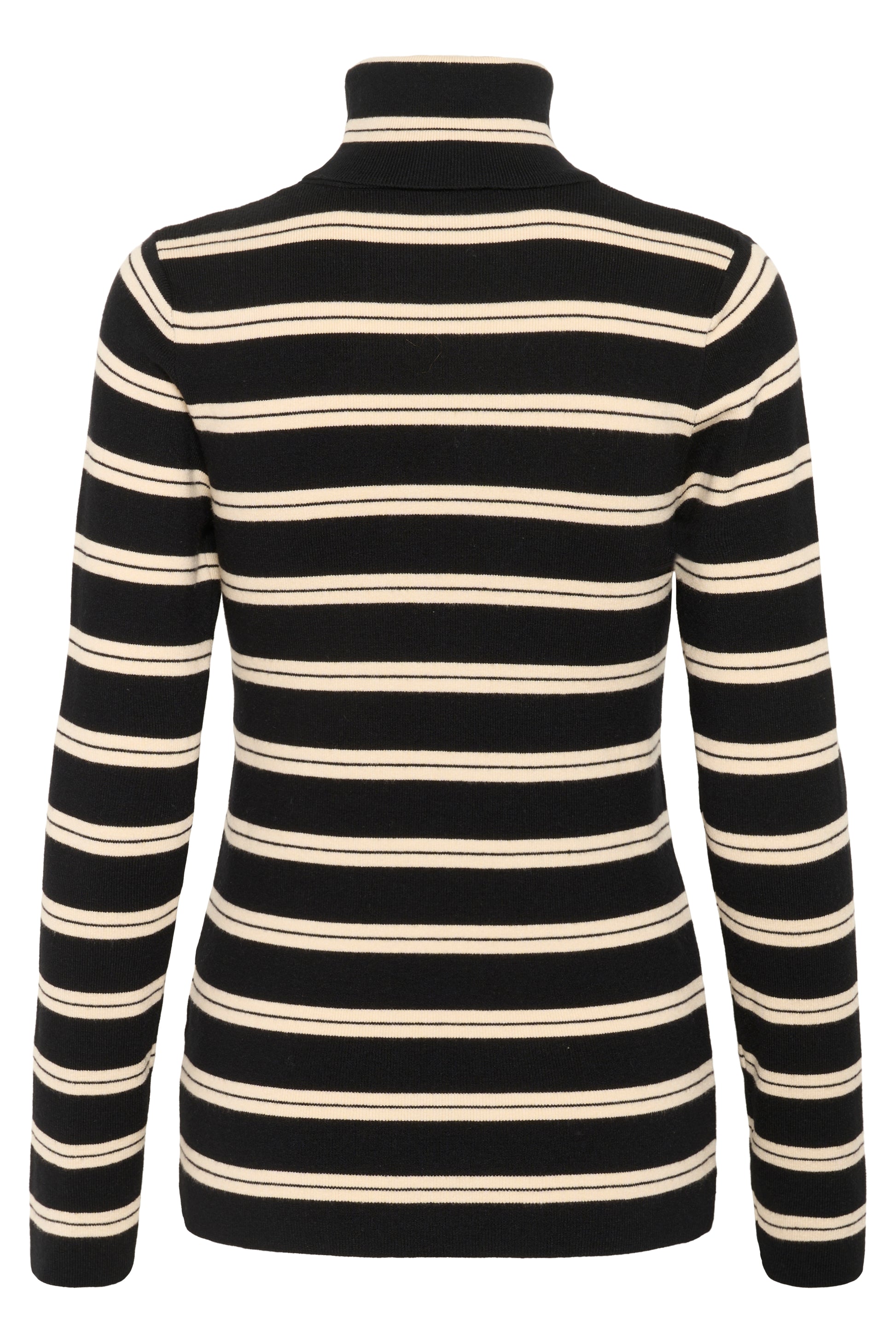 SOAKED SPINA STRIPED ROLLNECK - BLACK W DOESKIN