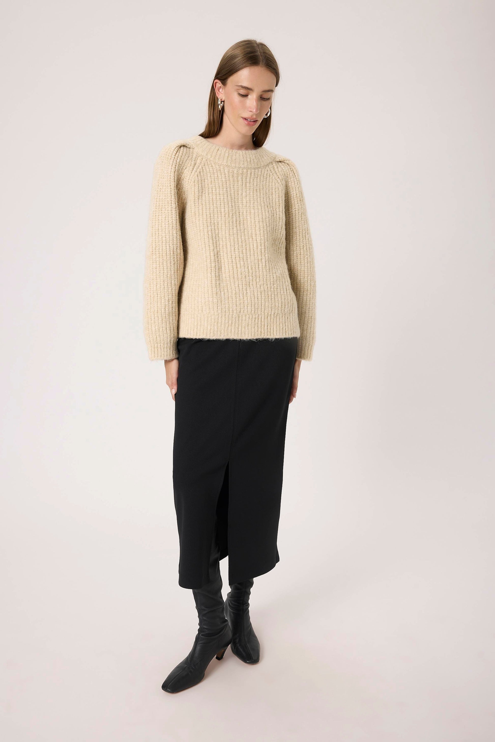 SOAKED PLEONI PULLOVER - DOESKIN MELANGE