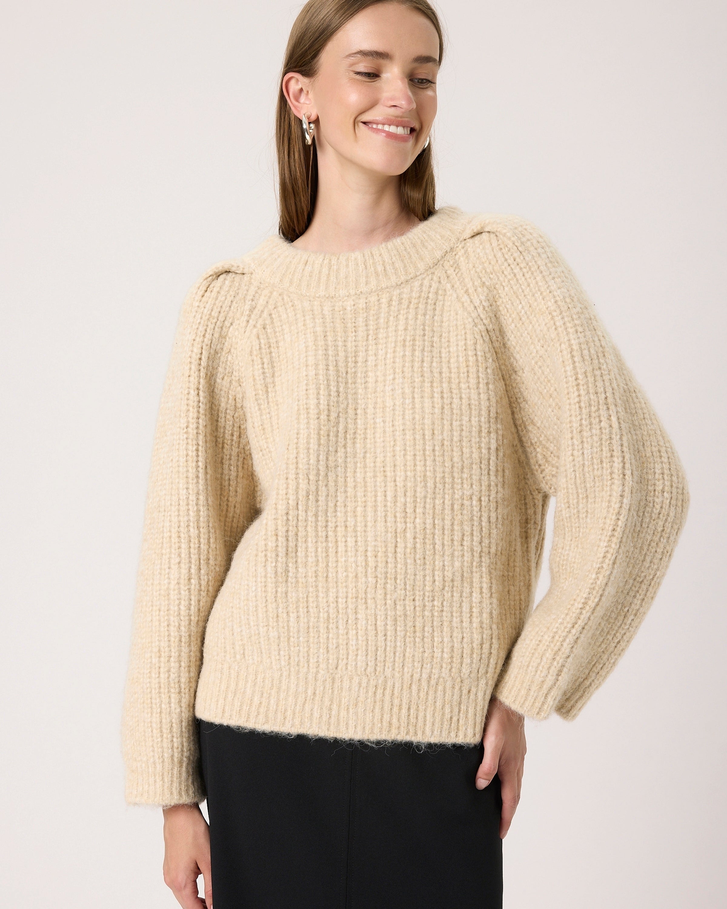 SOAKED PLEONI PULLOVER - DOESKIN MELANGE
