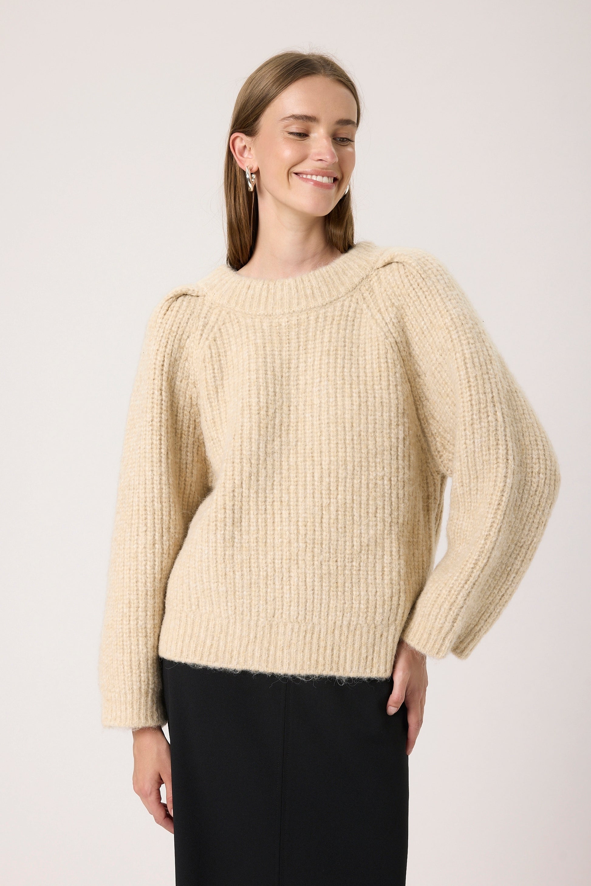 SOAKED PLEONI PULLOVER - DOESKIN MELANGE
