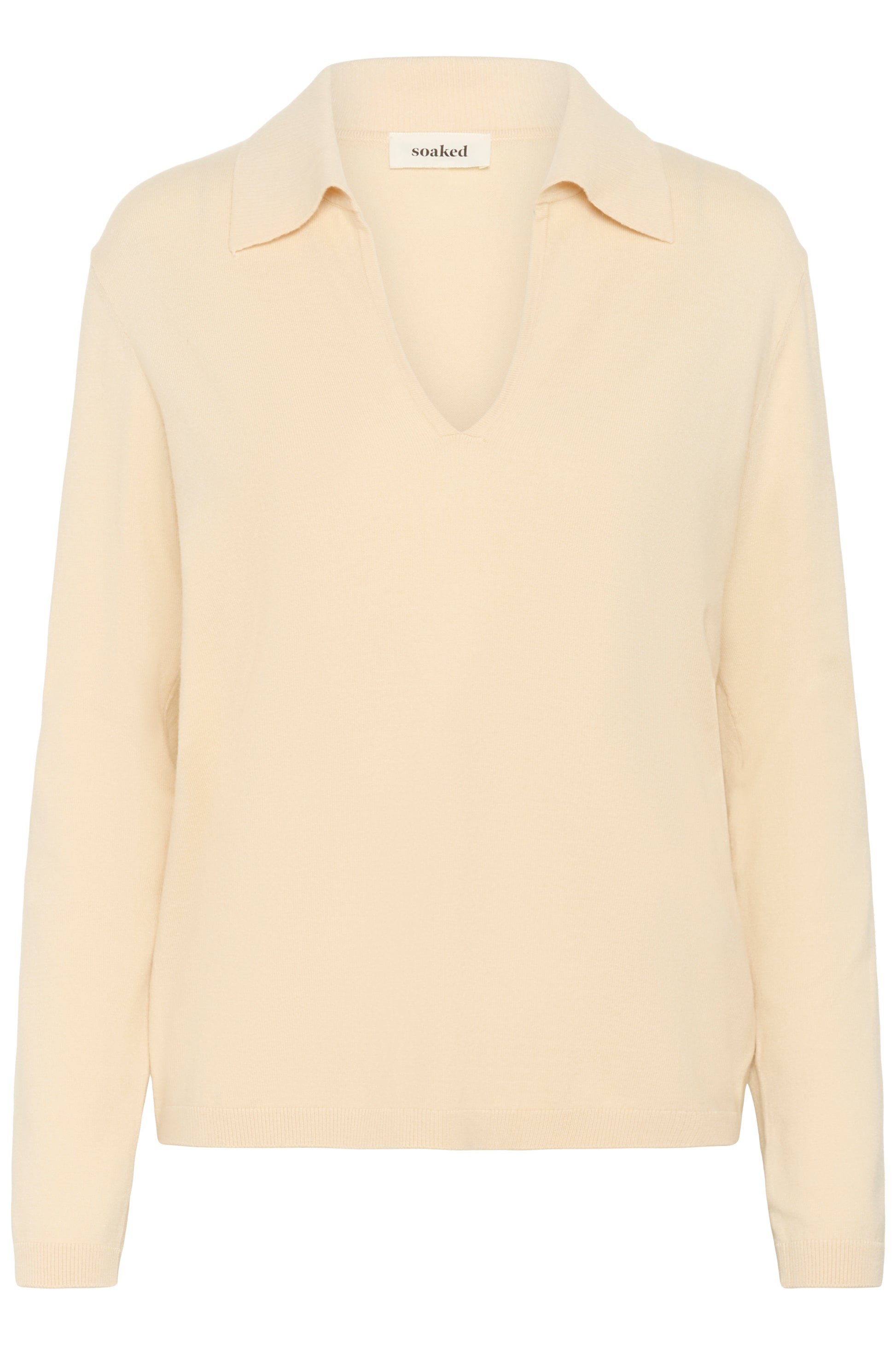 SAINT TROPEZ SPINA POLO PULLOVER - SANDSHELL