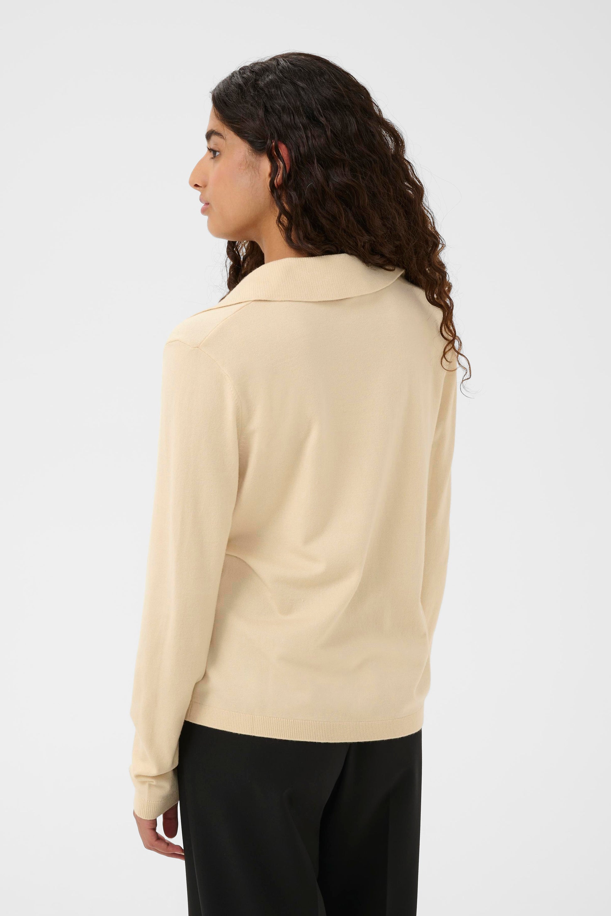 SAINT TROPEZ SPINA POLO PULLOVER - SANDSHELL