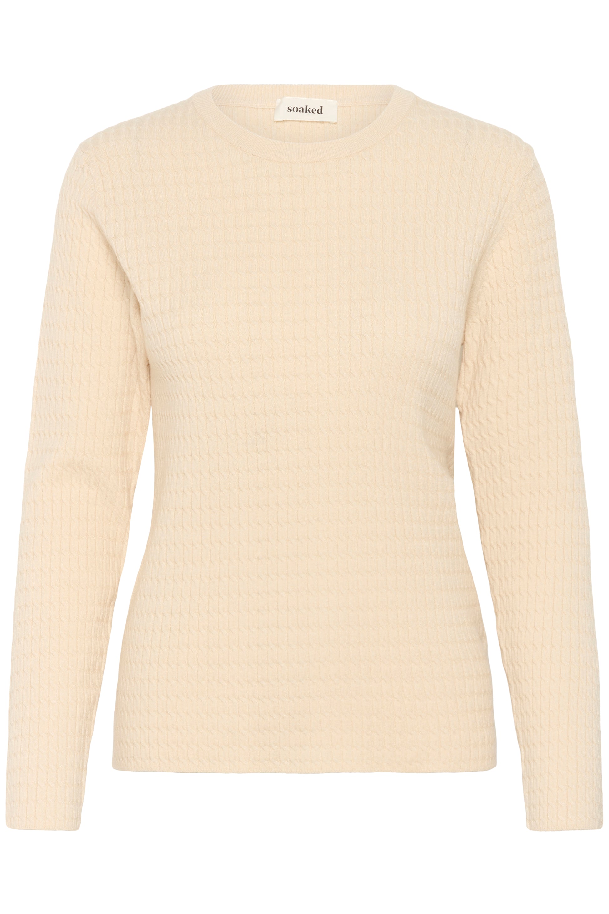 SOAKED SPINA CABLE PULLOVER - SANDSHELL