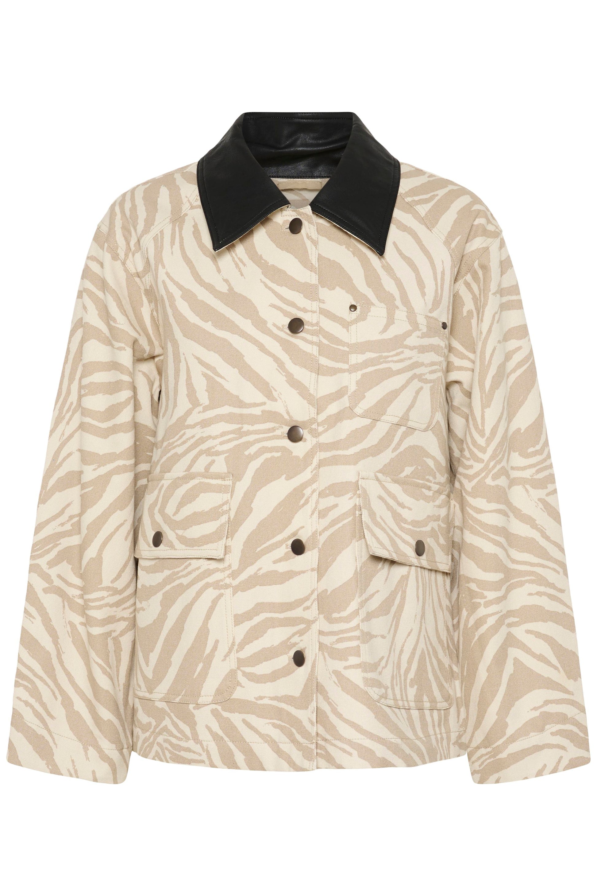 SOAKED NATALIE PRINTED JACKET - TAUPE