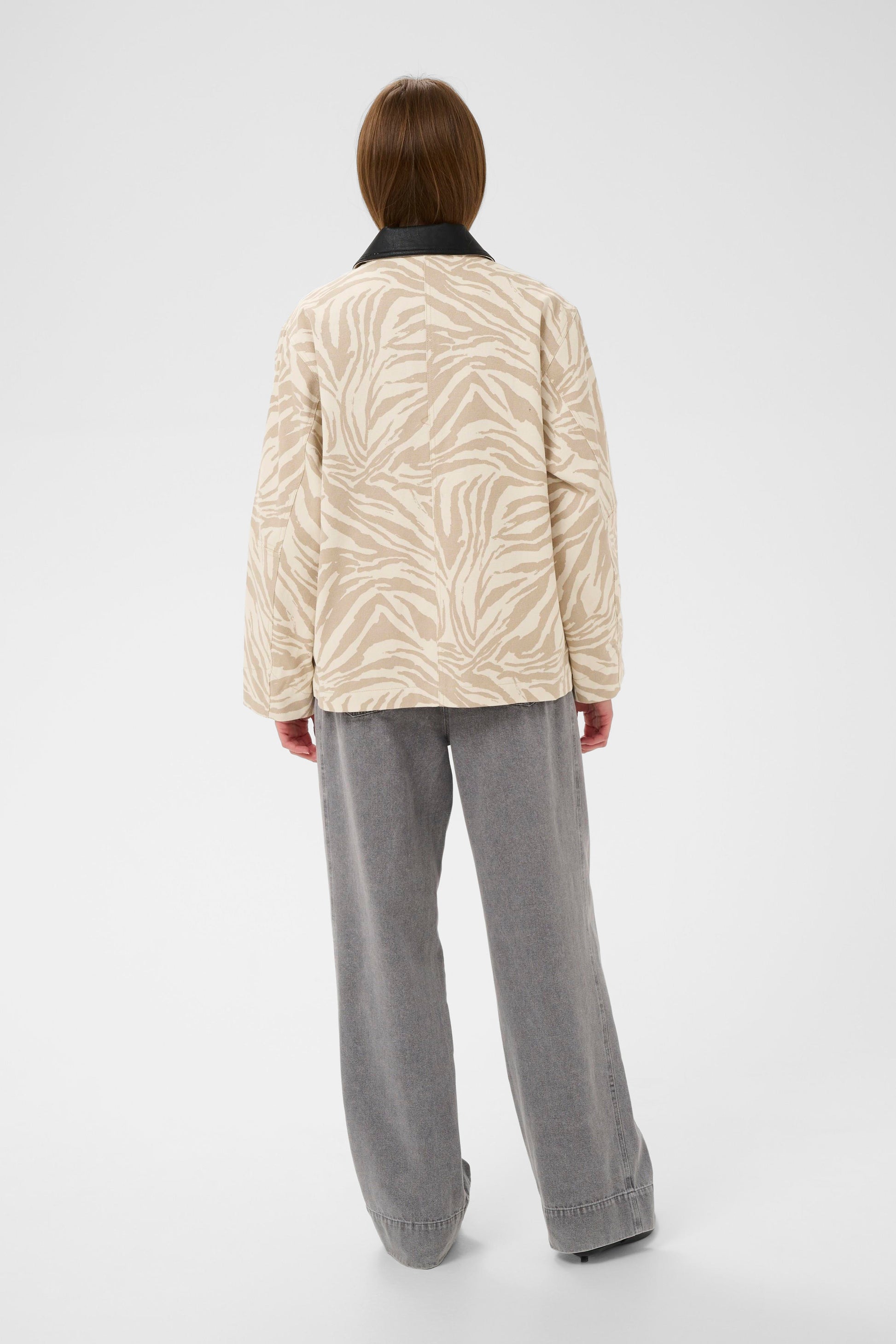 SOAKED NATALIE PRINTED JACKET - TAUPE