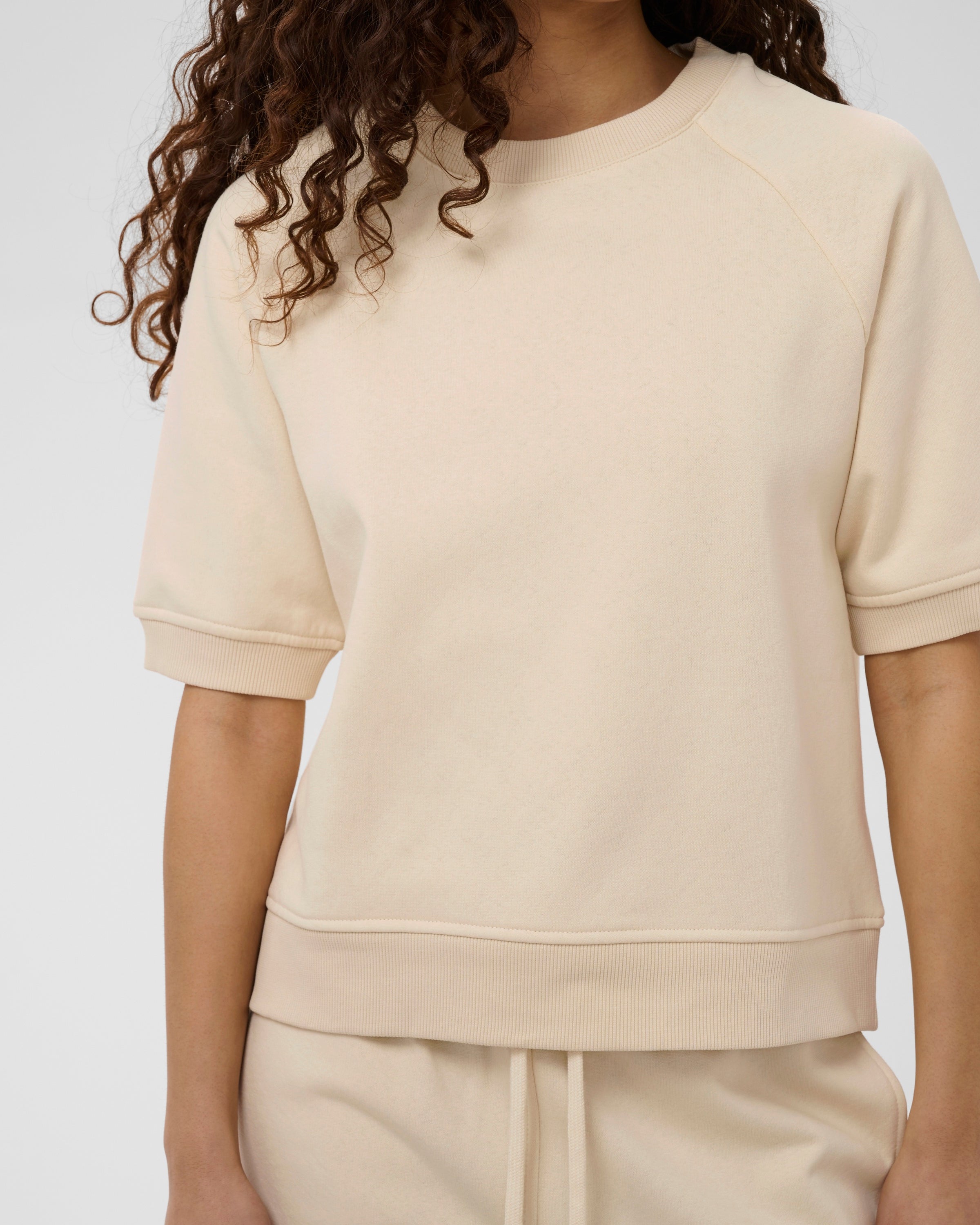 SOAKED ROLANDA SS SWEATSHIRT - OATMEAL
