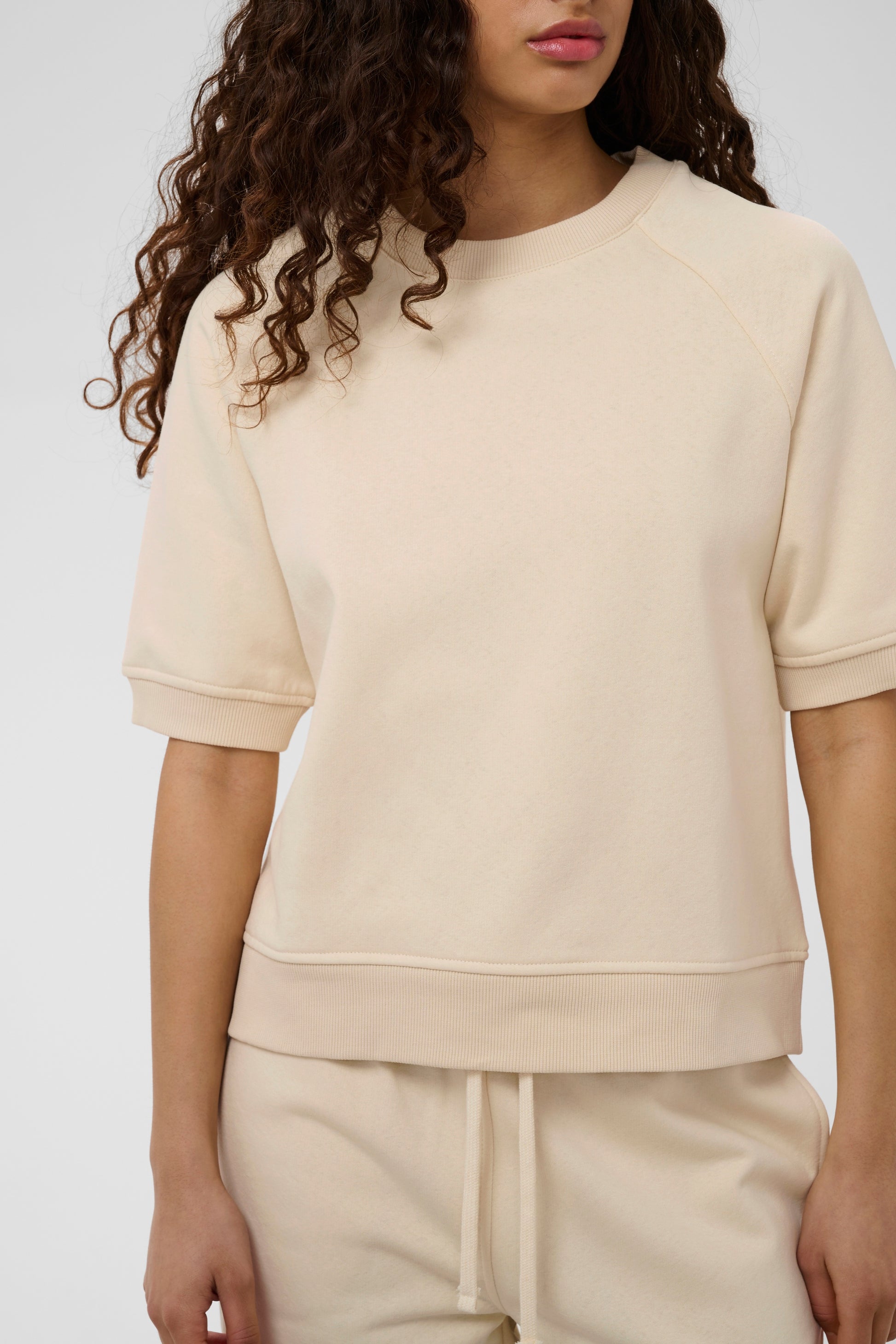 SOAKED ROLANDA SS SWEATSHIRT - OATMEAL