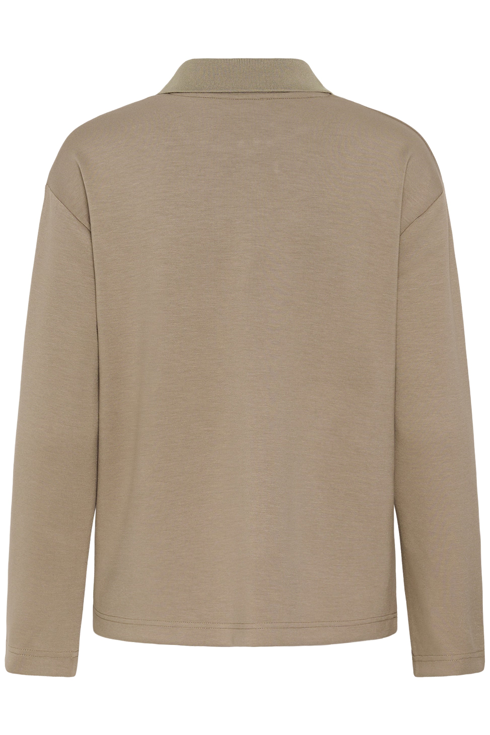 SOAKED MARIGOLD POLO SWEATSHIRT - WALNUT