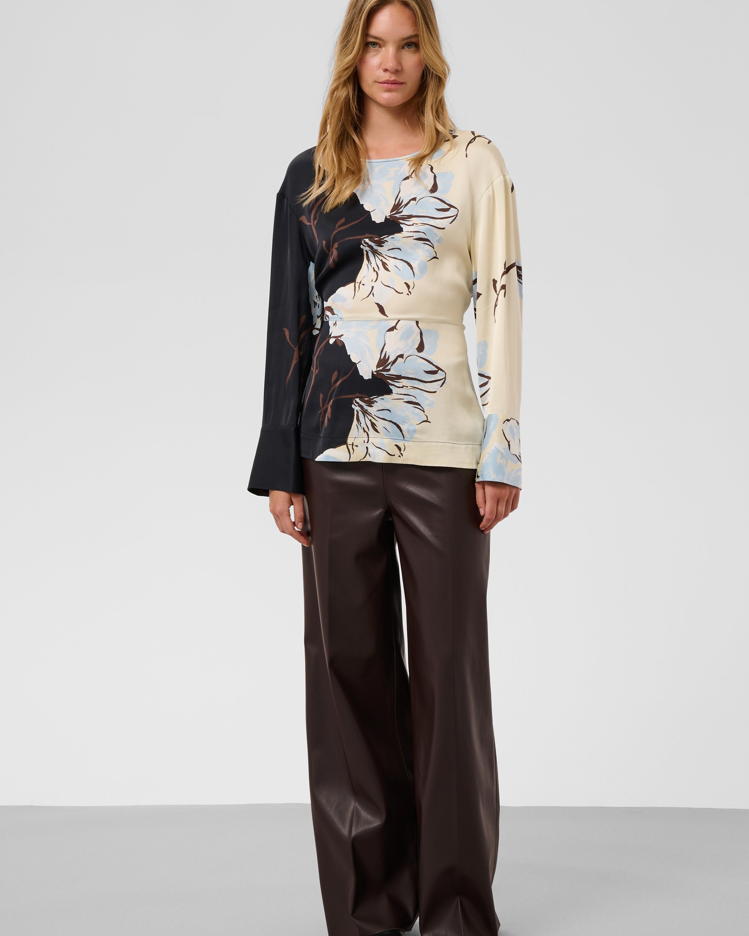 SOAKED KAYLEE WIDE LEG PANTS - CHOCOLATE TORTE